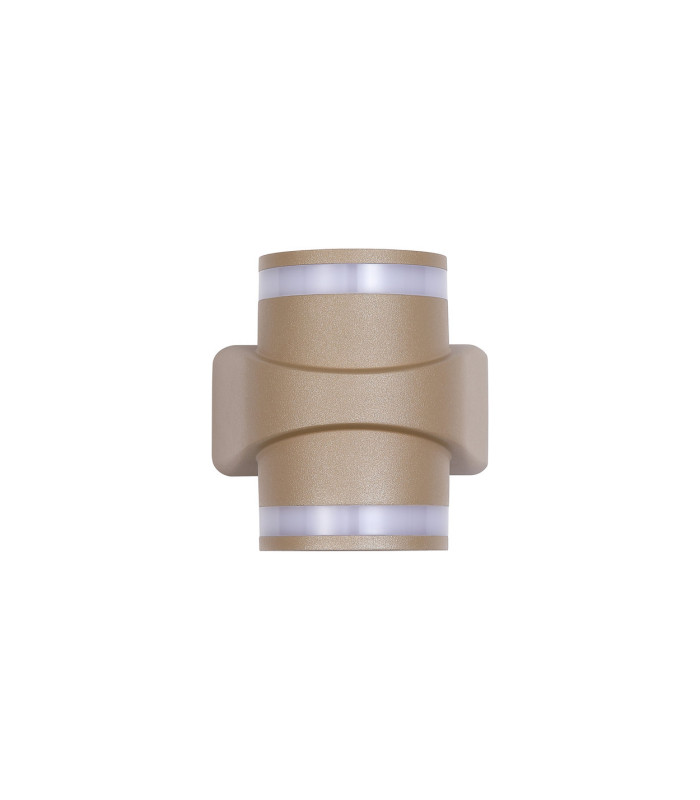 Grip LED Outdoor Up Down Wall Light Gold IP65-4