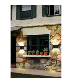 Shadows LED Outdoor Up Down Wall Light Black Aluminum IP44-2