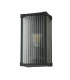 Cincinnati Outdoor Up Down Wall Lamp Aluminium Clear Ribbed Glass IP44 1x E27-4