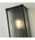 Cincinnati Outdoor Up Down Wall Lamp Aluminium Clear Ribbed Glass IP44 1x E27-5