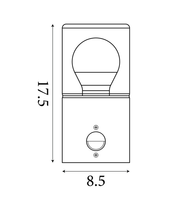 Colourado LED Outdoor Wall Light Aluminium IP44 1x E27-6