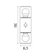Colourado LED Outdoor Up Down Wall Light Aluminium IP44 1x E27-6