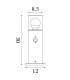 Colourado LED Outdoor Bollard Aluminium IP44 1x E27-6