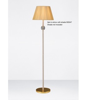 Floor Lamp (SHADE SOLD SEPARATELY) 1 Light Gold, Crystal - 2