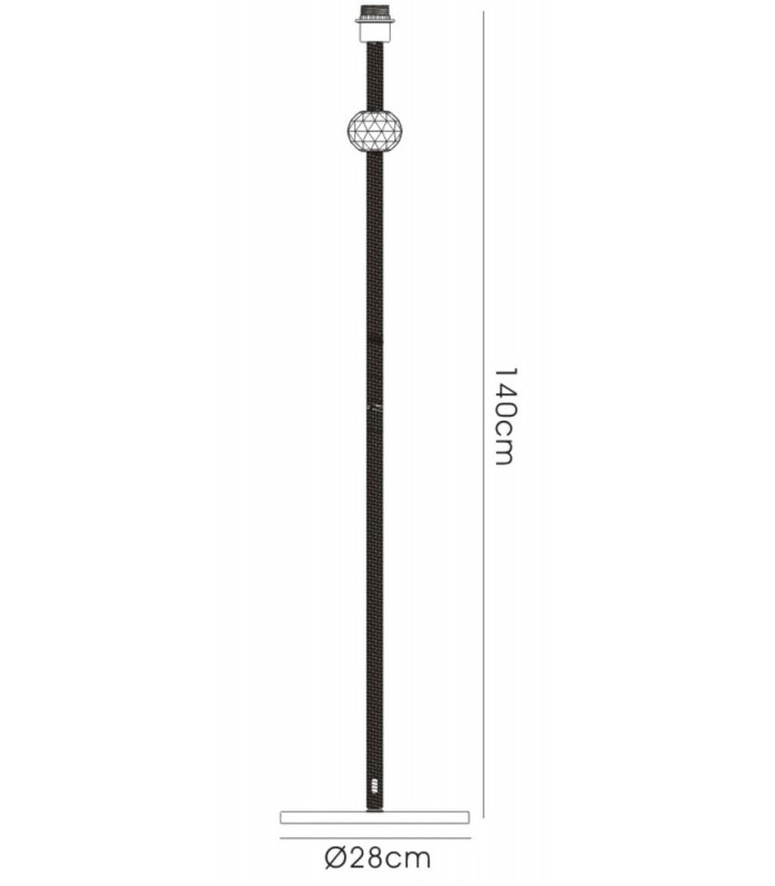 Floor Lamp (SHADE SOLD SEPARATELY) 1 Light Gold, Crystal - 3