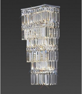 Wall Lamp 4 Light Polished Chrome, Crystal - 2