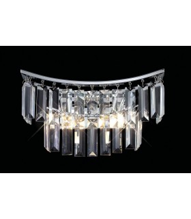 Wall Lamp 2 Light Polished Chrome, Crystal - 2