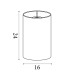 Clyde Cylinder Shade 16cm White-6