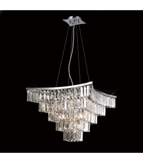 Ceiling Pendant 9 Light Polished Chrome, Crystal - 2