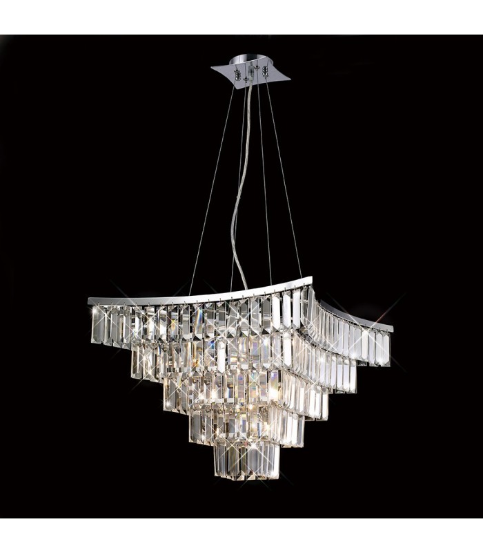 Ceiling Pendant 9 Light Polished Chrome, Crystal - 2