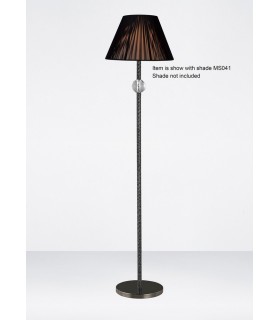 Floor Lamp (SHADE SOLD SEPARATELY) 1 Light Black Chrome, Crystal - 2