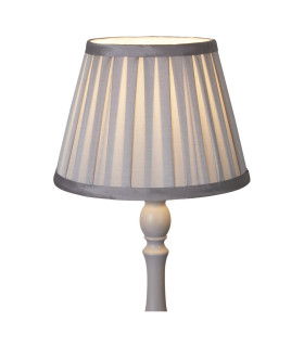 Raye Taper Pleat Silk Shade 20cm Silver-1