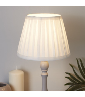Raye Taper Pleat Silk Shade 20cm White-2