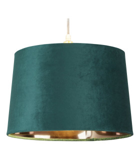 Velvet Drum Shade 30cm Emerald-1