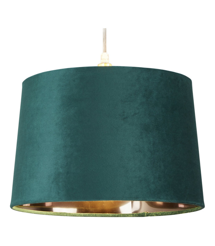 Velvet Drum Shade 30cm Emerald-1