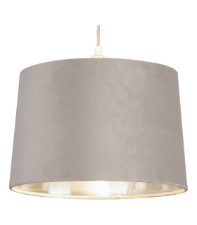 Velvet Drum Shade 30cm Mink-1
