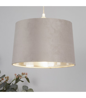 Velvet Drum Shade 30cm Mink-2