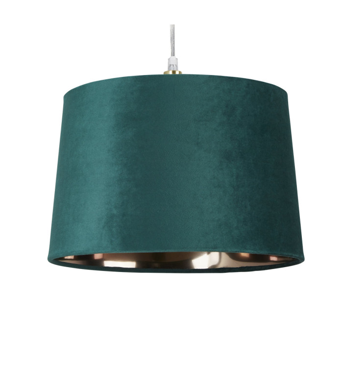 Velvet Drum Shade 30cm Emerald-4