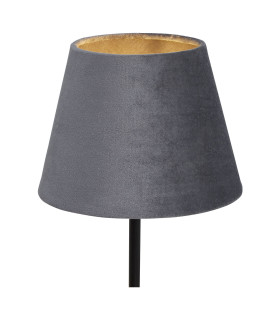 Velvet Drum Shade 20cm Charcoal-1