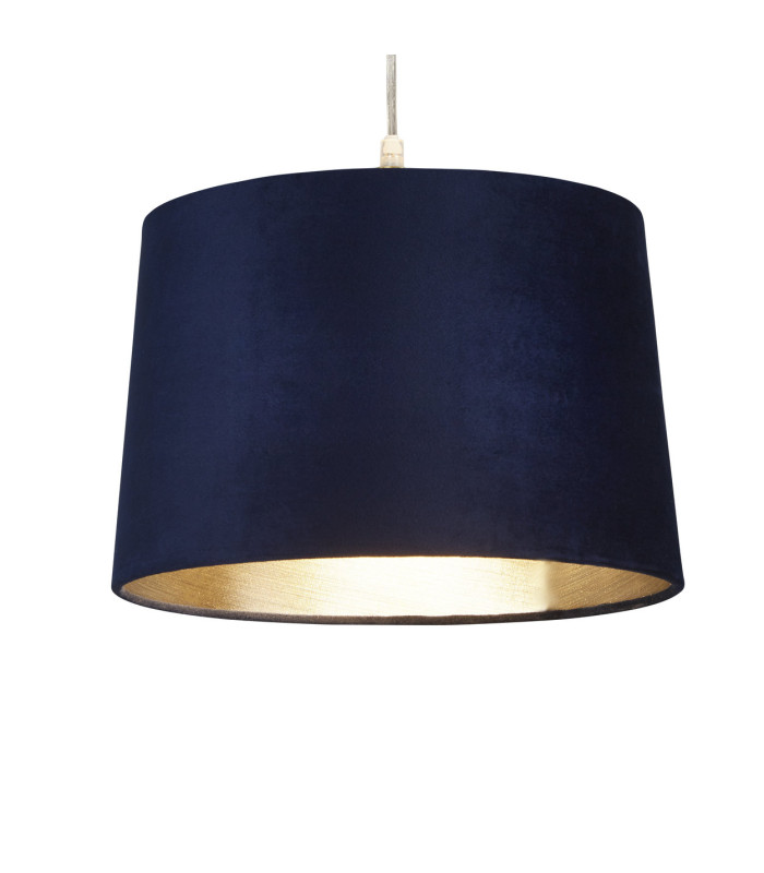 Velvet Drum Shade 30cm Navy-3