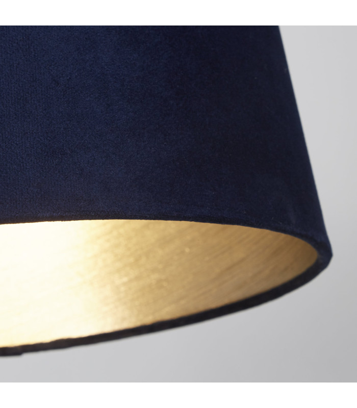 Velvet Drum Shade 30cm Navy-5