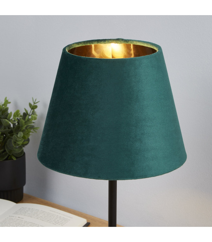 Velvet Drum Shade 20cm Emerald-2