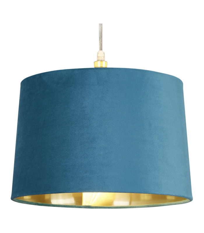Velvet Drum Shade 30cm Teal-1