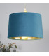 Velvet Drum Shade 30cm Teal-2