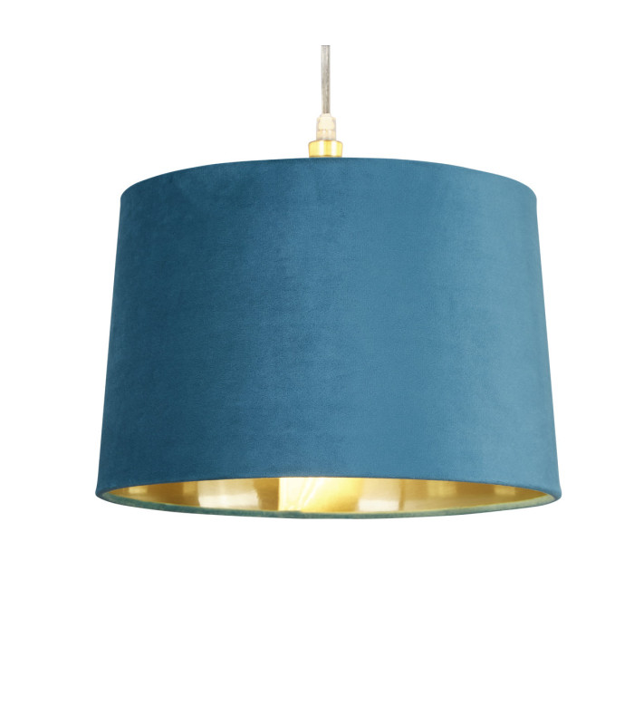 Velvet Drum Shade 30cm Teal-3