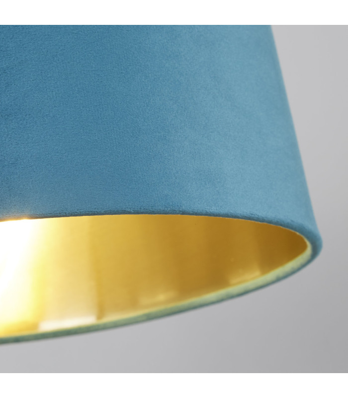 Velvet Drum Shade 30cm Teal-5