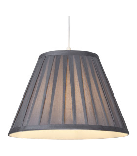 Raye Taper Pleatsilk Shade 30cm Charcoal-1
