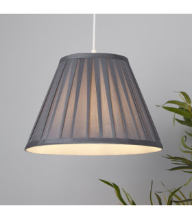 Raye Taper Pleatsilk Shade 30cm Charcoal-2