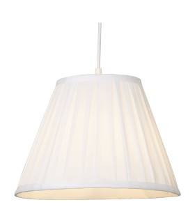Raye Taper Pleat Silk Shade 30cm White-1