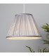 Raye Taper Pleat Silk Shade 30cm Silver-2