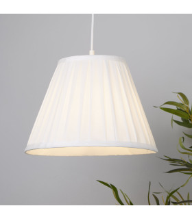 Raye Taper Pleat Silk Shade 30cm White-2