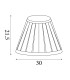 Raye Taper Pleat Silk Shade 30cm Silver-6