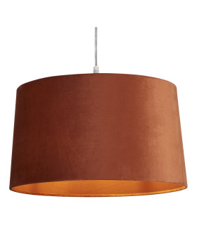 Velvet Drum Shade 40cm Burnt Orange-1