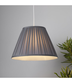 Raye Taper Pleatsilk Shade 40cm Charcoal-2