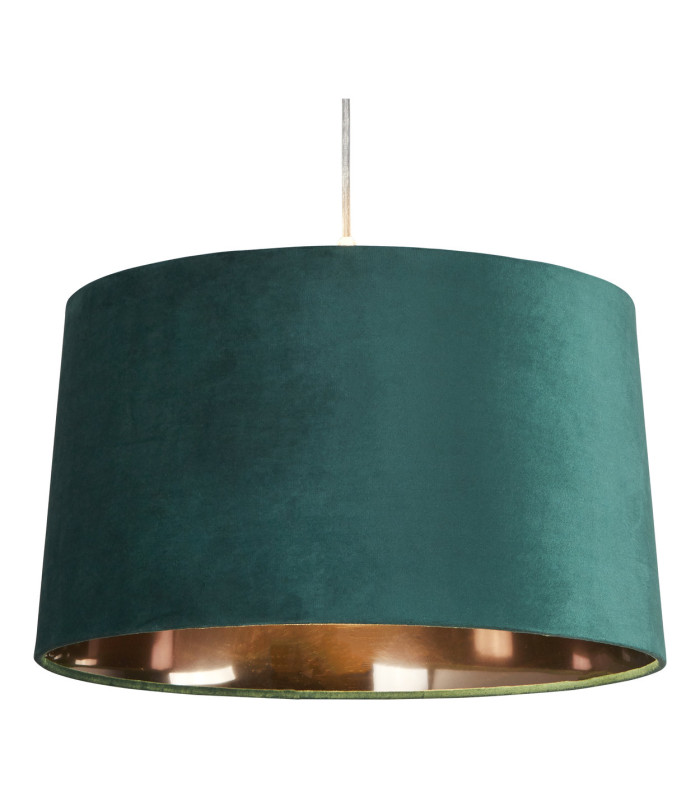 Velvet Drum Shade 40cm Emerald-1
