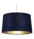 Velvet Drum Shade 40cm Navy-1