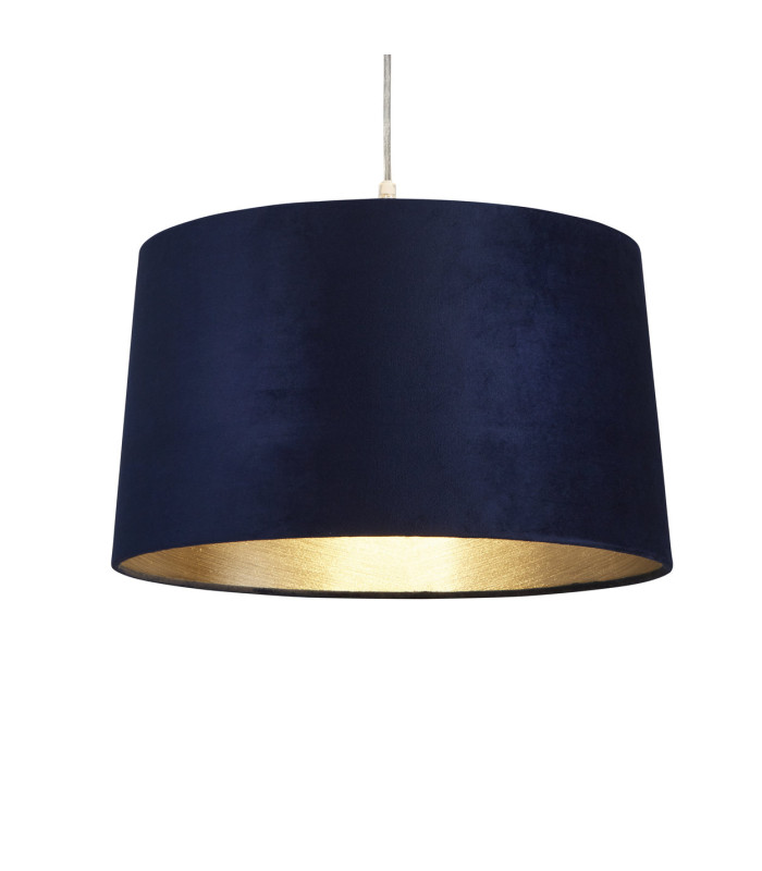 Velvet Drum Shade 40cm Navy-3