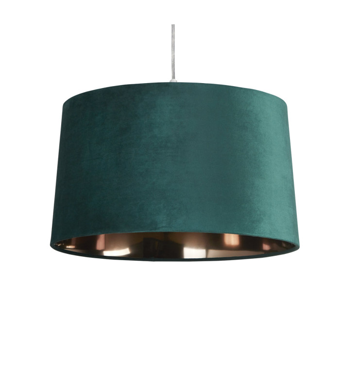 Velvet Drum Shade 40cm Emerald-4