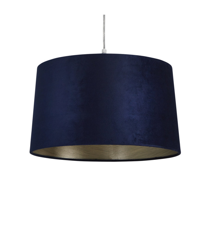 Velvet Drum Shade 40cm Navy-4