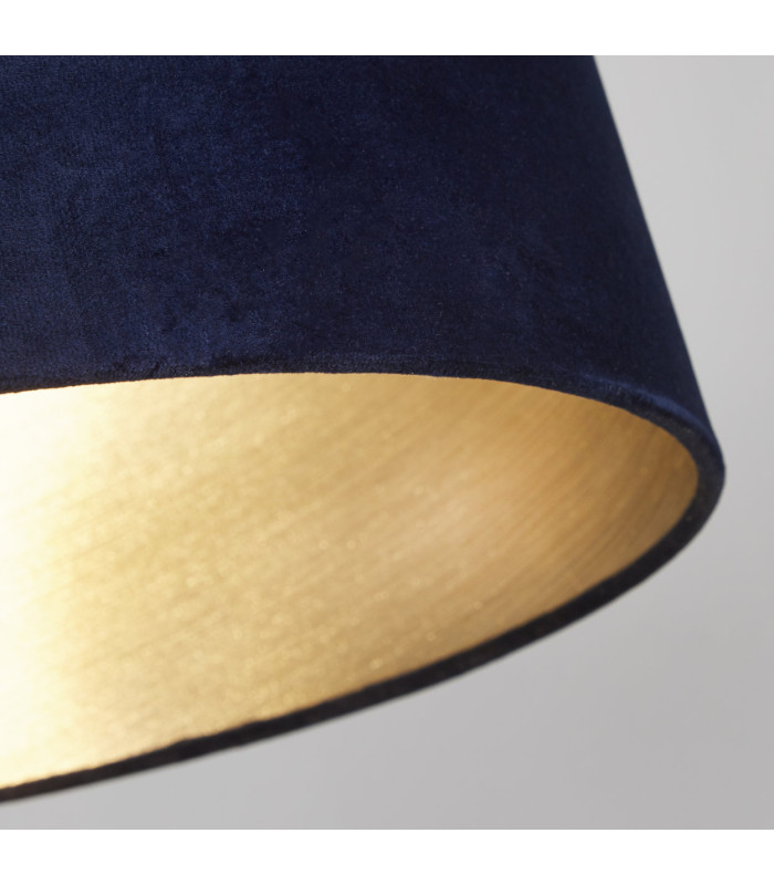 Velvet Drum Shade 40cm Navy-5