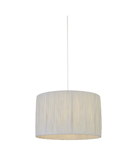 Raffia Drum Shade 35cm White-1
