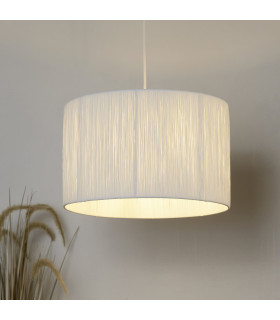 Raffia Drum Shade 35cm White-2