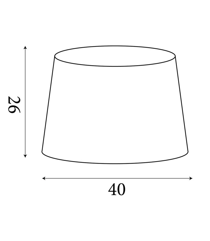 Linen Tapered Shade 40cm Natural-6