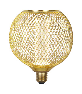 Wire Mesh Effect Globe Lamp Gold 1x E27-1