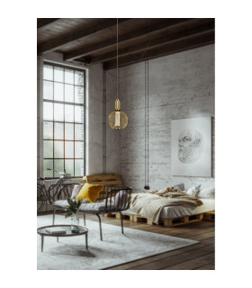 Wire Mesh Effect Globe Lamp Gold 1x E27-2