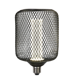 Wire Mesh Effect Drum Lamp Black 4.5W 4000K 1x E27-1